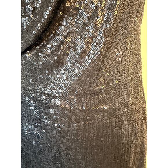 AllSaints Cassis One-Shoulder Sequin Cocktail Dress Black Size 2 NWT - Picture 7 of 12